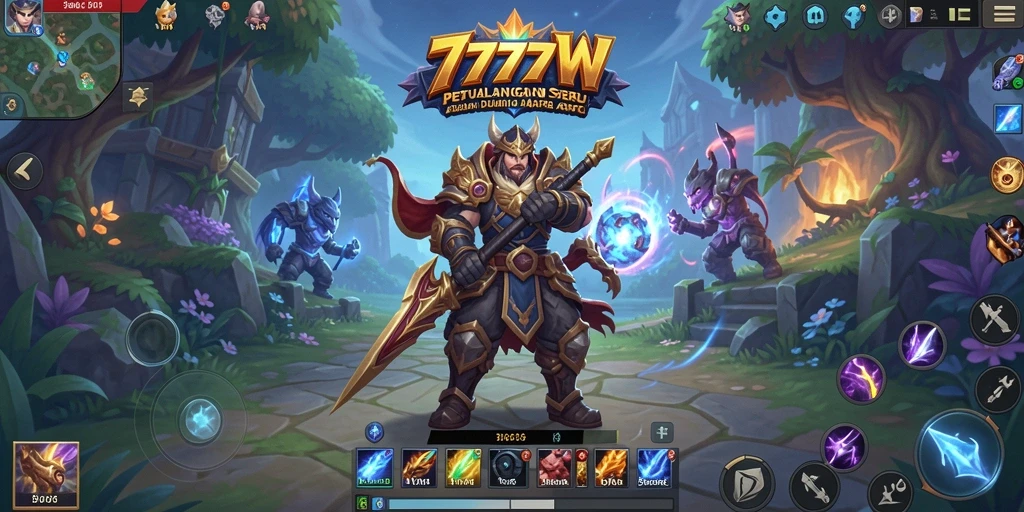Screenshot tampilan gameplay ARPG di 7777W.