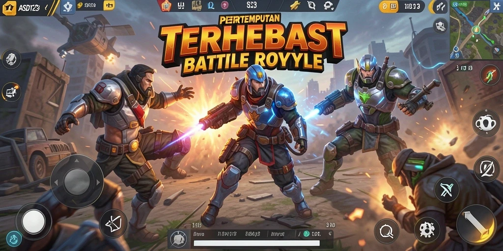 Tangkapan layar gameplay ASD123 yang menampilkan aksi pertempuran seru.
