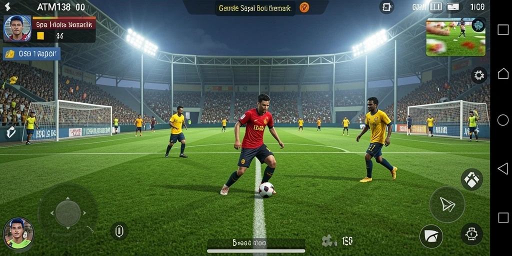 Tampilan gameplay menarik dari permainan sepak bola ATM138.