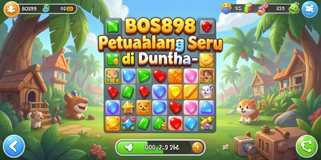 Tampilan gameplay seru dan menantang dari BOS898, game Match-3 terbaik.