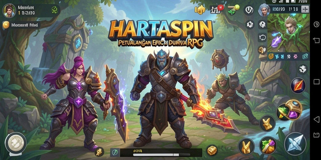 Gameplay HARTASPIN yang menegangkan dan interaktif.
