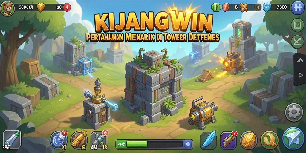 Tampilan gameplay KIJANGWIN yang mendebarkan dalam mode Tower Defense.